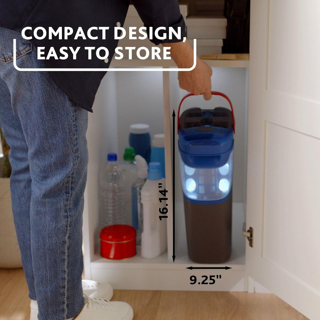 O-Cedar H2prO Flat Mop System with 2 Mop Head Refills | Quick Cleaning Tool | Clean with Clean Water | Machine Washable Reusable Microfiber Mop Pad | Safe on Wood Floors, Vinyl,Tile, Baseboards, Walls