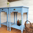 Dixie Belle Paint Company Chalk Finish Furniture Paint - Dusty Blue (8oz) - Matte Faded Denim Chic Chalk Mineral DIY Furniture Paint