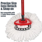 Mop Head Replacement for Ocedar: Spin Mop Heads Refill Compatible with O Cedar - 9 Pcs Kit Attachment Included 3 Microfiber Replace Heads, 55" Extended Mop Handle, 1 Mop Base and 1 Floor Scrub Brush