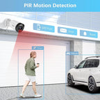 【130° Ultra Wide-Angle & 2-Way Audio】 4K Outdoor Wired Security Camera System, Wired Home Security Camera System, Home Video Surveillance System