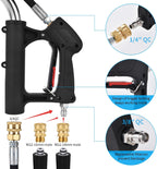 24" Pressure Washer Surface Cleaner Mate with 5 Nozzles Water Broom, Stainless Steel Surface Cleaner for Pressure Washer, Dual Handle Power Washer Surface Cleaner for Concrete Driveway, 4200 PSI