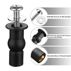 Stainless Universal Toilet Seat Bolts and Nuts Set - 2 Sets With Rubber & Plastic Nuts, Brass Thread Insert for Easy Installation