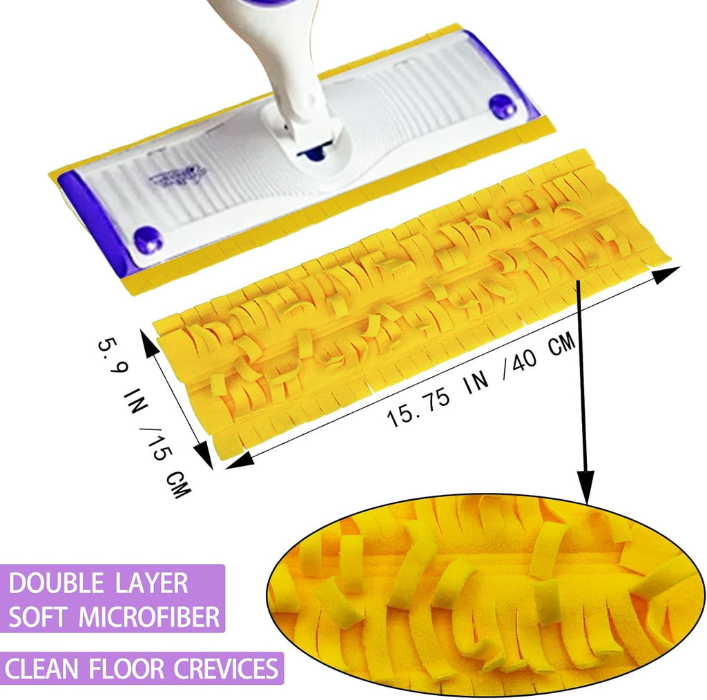 8 Pack Power Mop Refills, Compatible with Swiffer PowerMop & Wood Mops, Reusable, Used for Floor Cleaning