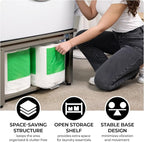 Washer and Dryer Pedestals - 27" W, 16" H, Gray Steel Universal Fit with Major Brands, Leak-Proof Laundry Pedestal with Drain Pan & Hose, Washer and Dryer Stand for Back Pain Relief, 800 lbs Capacity