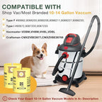 10PCS 10-14 Gallon Vacuum Bags for Shop Vac Bags, Disposable Wet Dry Vaccum Collection Bags Replace Part Type I #90672 9067200, Type F #90662 9066200 9066233, VF2005 (Yellow)