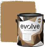 EVOLVE Paint & Primer: Environment-friendly, Low Sheen with One-coat Coverage for Interior & Exterior surfaces (Autumn Brown, 1-Gallon)