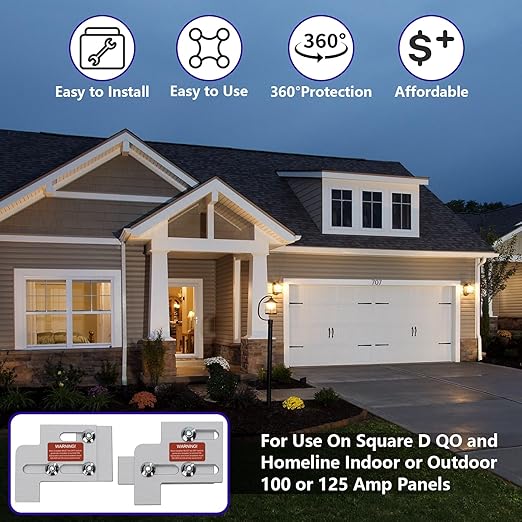 Generator Interlock Kit Compatible with Square D QO and Homeline Indoor or Outdoor 100 or 125 Amp Panels, 3/4 Inch Spacing Between Main and Branch Breaker, Professional Interlock kit(SD100A)