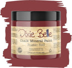 Dixie Belle Paint Company Chalk Finish Furniture Paint - Rustic Red (16oz) - Matte Brick Red Chic Chalk Mineral DIY Furniture Paint