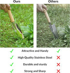 SOLIGT Garden Tools Set with Basket, Heavy Duty Stainless Steel Gardening Hand Tool with Wood Handle, Pruning Shears, Gloves - Perfect Gardening Gifts Planting Supplies for Women Men