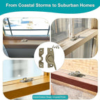 Metal Window Lock Replacement for Andersen Window Parts, Work with 200 Series Narroline Or 400 Series Tilt-Wash Double-Hung Window, Stone Sash Lock and Keeper