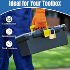 10pcs Solid Brass Keyed Padlock, Small Yellow Gym Lock, Strong Padlock with Same Key for Luggage Toolbox (50mm)