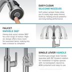 KRAUS Allyn Industrial Pull-Down Single Handle Kitchen Faucet in Matte Black, KPF-4102MB