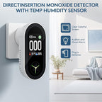 2 Packs, 3 in 1 CO Detectors, CO &Temp &Hum, Plug in Wall, with HD Screen,3 Color Indicator Visual, 4 Color Alert lcons,Brightness Adjustment,Carbon Monoxide Detectors,for Travel,CO Alarm