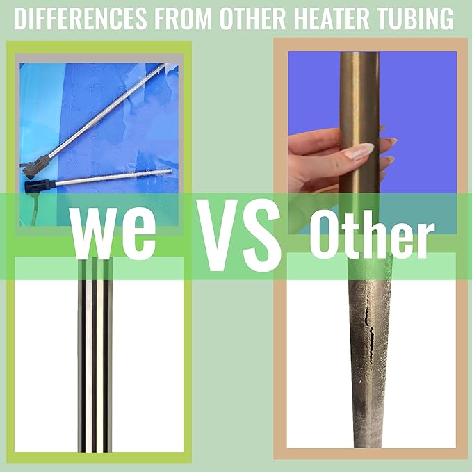 1500W Submersible Hot Tub & Pool Portable Electric immersion Water Heater with temperature control and GFCI for Swimming Pools, Bathtubs, Baptistry, above ground pool & inflatable pool