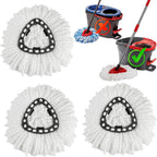 3 Pack Mop Heads Replacements, Spin Mop Replacement Heads Compatible O-Ceda EasyWring 1-Tank System, Microfiber Mop Refills, Easy Cleaning Mop Replace Head