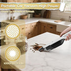 Handheld Vacuum Cordless,15KPA High Power Suction,USB Quick Charge,Car Vacuum Cleaner with Storage Dock,Lightweight Rechargeable Dust Buster with Crevice Tool Pet Brush Hand Vac for Home,White