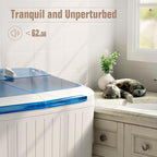 Bonusall Portable Washing Machine，16 lbs Mini Washer and Spin Dryer Combo, Built-in Gravity Drain,Compact Laundry Washer with Drain Pump & Timer Control for Apartments, Dorms, RVs- Blue