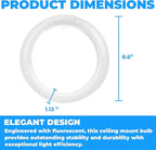 T9 Round Fluorescent Circline Lamp 22 Watts - G10Q 4-Pin Base - Ceiling Light Bulb with 6500K Daylight – 1050 Lumens