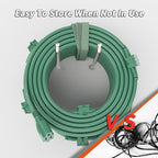 50 FT Green Outdoor Extension Cord with Multiple Outlets, 16/3 Gauge Outdoor Green Extension Cord Evenly Spaced 6 Outlets Plugs Waterproof, 13AMP 1625W 125V 16AWG SJTW, ETL Listed
