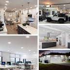 12 Pack Recessed Lighting 6 Inch LED Ceiling Lights with Junction Box, 6000K Canless Recessed LED Can Lights, 12W 110W Eqv, 1050LM High Brightness LED Lights