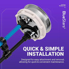 BlueStars 58mm Toilet Push Button Thread Diameter, Dual Push Flushing Toilet Water Tank Button - American Standard - Pack of 2