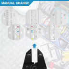 6PCS Crimping Tool Set - Ratcheting Wire Crimper - for Heat Shrink, Insulated Nylon, Non-Insulated, Ferrule Terminal, Open Barrel Terminals & Solar Connectors