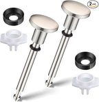 Enhon 2 Set Tub Spout Diverter Repair Kit, Includes 2 x Diverter Valve Stems, 2 x Cup Seals and 2 x Gates, Bathroom Shower Bathtub Leaky Faucet Repair Replacement Parts(Brushed Nickel,Classic)