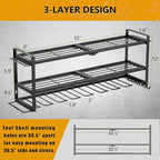 Power Tool Organizer - 3 Layer 8 Drill Holder Wall Mount, Storage Rack for Garage Organization, Large Tool Shelf, Gifts for Him Men Dad Husband Anniversary Fathers Day, Cool Gadget Stocking Stuffer