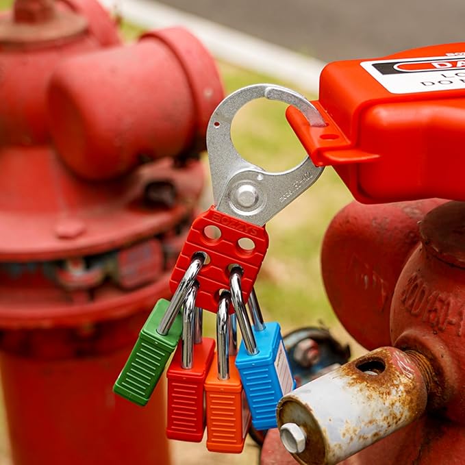 Lockout Tagout Locks 6-Pack｜OSHA Orange Loto Locks Keyed Different｜2 Keys/Lock for Industrial Machinery & Electrical Panels｜Chrome Steel & Laser Coding