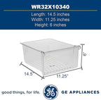 GE WR32X10340 Genuine OEM Crisper Drawer (Clear) for GE Refrigerators ‎14.50 x 11.37 x 6.50 inches