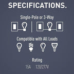 Legrand radiant TM873DBCC10 15 Amp Rocker Wall Switch, 3-Way Decorator Light Switches, Dark Bronze (1 Count)