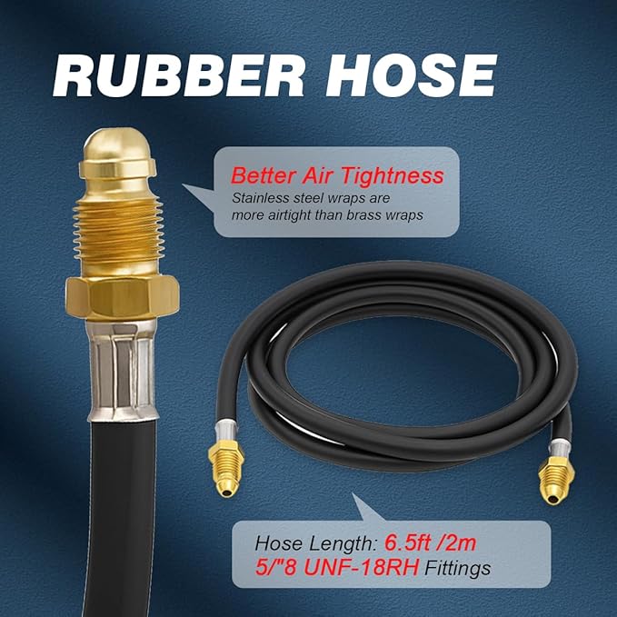 WeldingStop Argon/CO2 MIG TIG Gas Regulator Flow Meter Gauge Welding Weld with 6.5ft Gas Hose