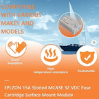 15A 32V Mini Slotted Automotive MCASE Shaped Cartridge Fuse Kit(Pack of 10pcs,15A)