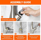 RP50587 Replacement Cartridge Valve Compatible with Delta DST Single Handle Kitchen and Lavatory Faucets - Includes RP51503 Bonnet Nut, Easy Installation