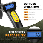 Auto Dynasty Measuring Wheel Digital Display, 3-Sections Foldable Telescoping LED Distance Measuring Digital Wheel with Backpack, High Precision Distance Measuring Wheel in Feet and Inches