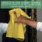 Cotton Terry Towel Rags Yellow 14x17|Pack of 60|Super Absorbent|Quick Dry Multipurpose Restaurant Towels