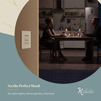 TOPGREENER Digital Dimmer Light Switch for 200W Dimmable LED/CFL Lights, Single Pole Led Slide Dimmer Switch, Neutral Wire Not Required, UL Listed, TGDS1-LA, Light Almond,1 Pack