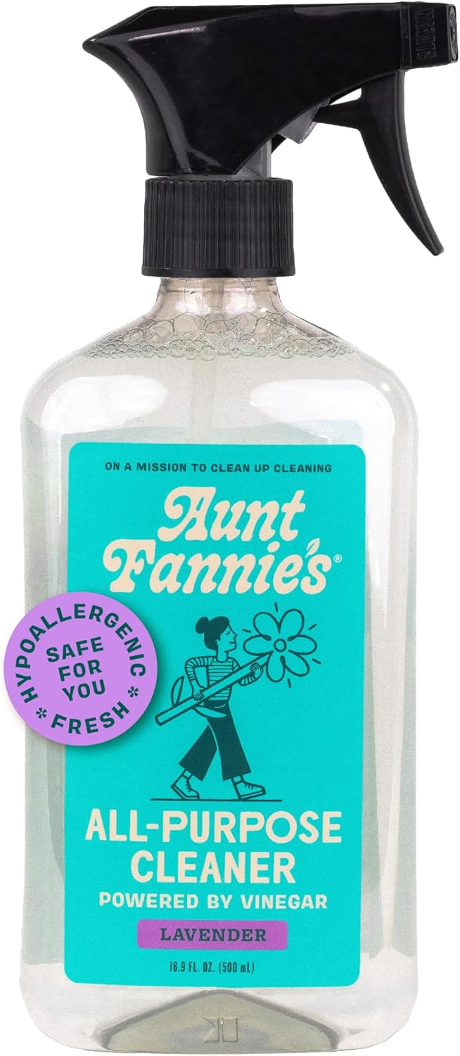 Aunt Fannie's All Purpose Household Cleaner, Multi-surface Spray, Powered by Vinegar for Kitchen, Bath, Windows and Countertops, Lavender Scent (Pack of 1)