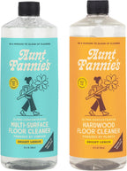 Aunt Fannie's Bundle: Floor Cleaner Vinegar Wash (Lemon) + Hardwood Floor Cleaner (Lemon)
