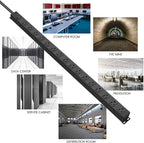 HHSOET Metal Wall Mount Power Strip, Mountable Power Outlet, Aluminum Alloy Mount Power Socket with Switch, 10 FT SJT 3/C 14AWG Power Cord, 15A 125V 1875W (16 Outlet) Black