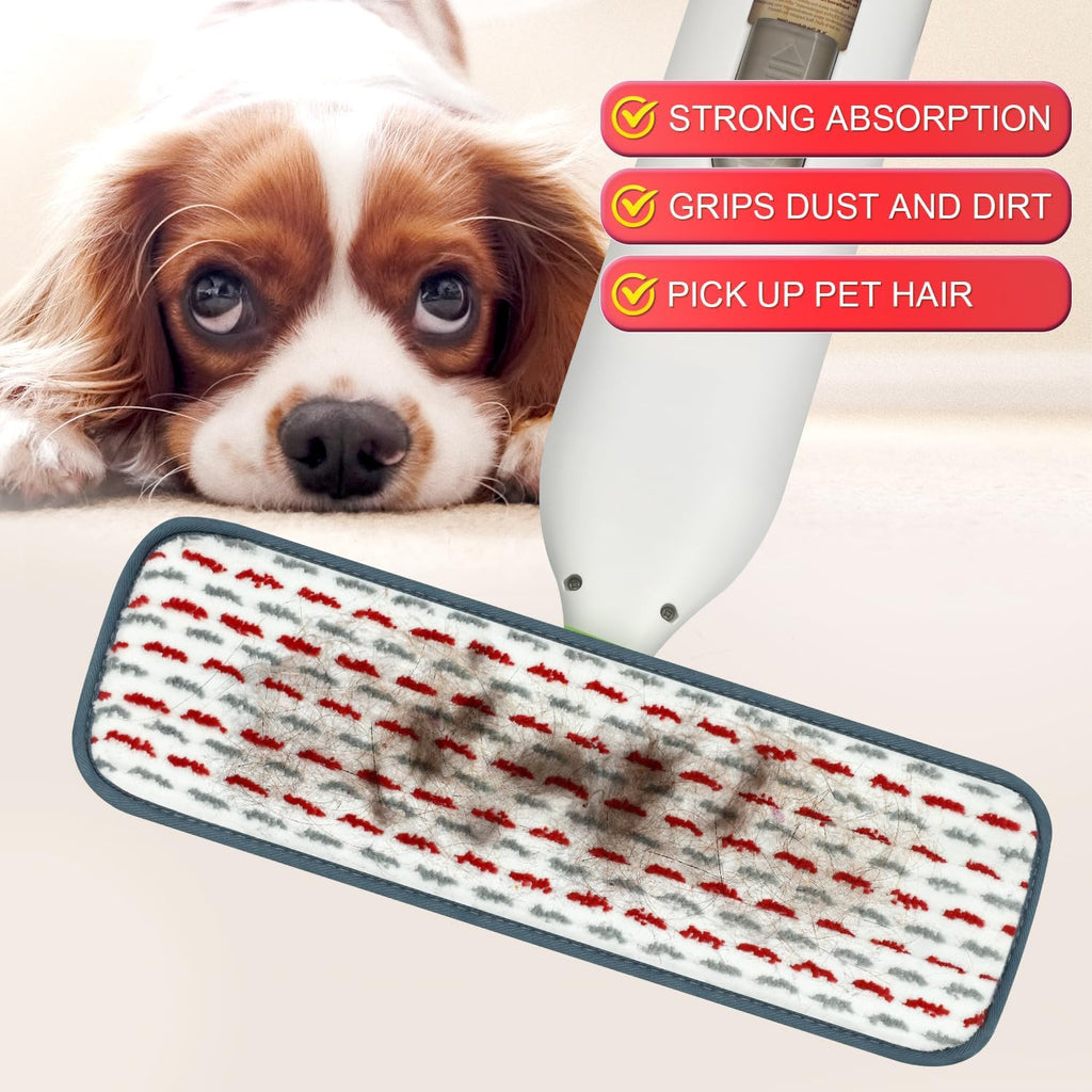 4 Pack Upgraded Reusable Mop Pads Compatible with Swiffer PowerMop, Mopping Pad Compatible with Swiffer Power Mop, Spray Refill for Multi-Surface Floor Cleaning, Reusable Thicker Microfiber Material