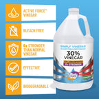 30% Vinegar – Pure Concentrated Active-Force Vinegar for Cleaning, Home, and Garden, 128 oz (2)