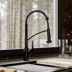Karran Scottsdale Single-Handle Pull-Down Sprayer Kitchen Faucet in Matte Black