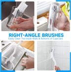 14Pcs Crevice Cleaning Brush Set, V Shape Grout Cleaner Brush for Deep Cleaning Gap, Hard Bristle Scrub Brushes Tools, Cleaning Supplies for Household Use, Bathroom, Kitchen, Toilet, Window