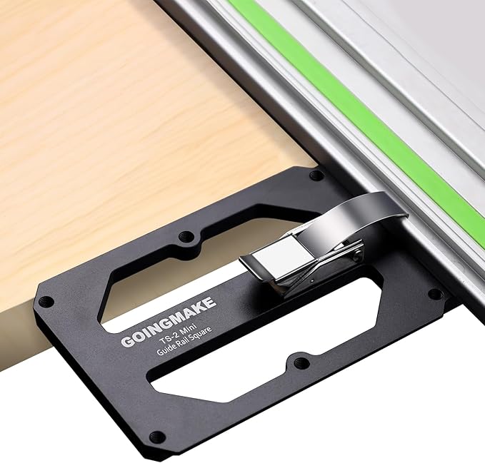 Compact Guide Rail Square with Edge Support,Track Saw Square,Track Saw Rail Square Guide,90 Degree Right Angle Guide Compatible with Festool and Makita for Fast, Easy Square Cuts