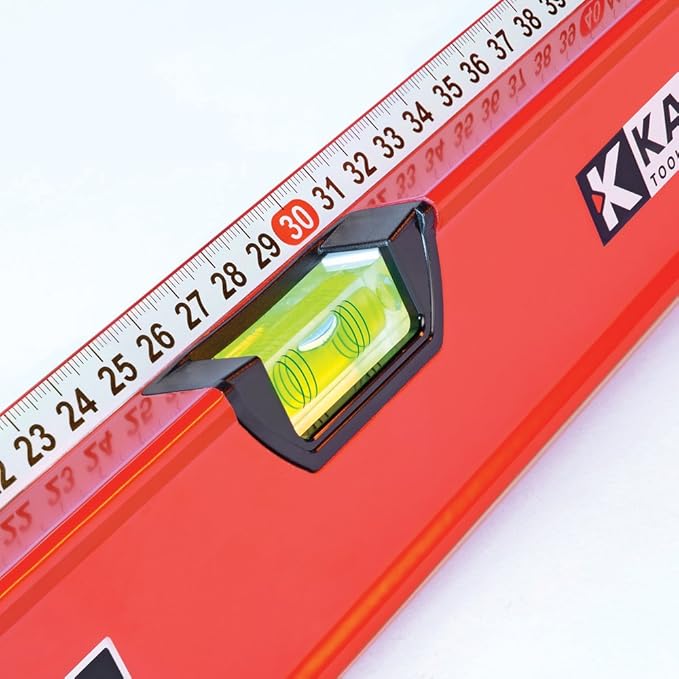 Kapro - 770 Exodus Professional Box Level - 48" - With 45° Vial & Ruler - For Leveling, Measuring, Marking, and Cutting - Features 3 Vials, Precise Straightedge, and Wall-Grip