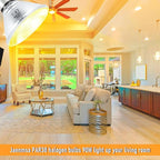 PAR38 Halogen Flood Light Bulbs 90W 120V, 2Pcs PAR38 Halogen Light Bulbs with E26 Base, 2800K Warm White, 4050 Lumens for Indoor and Outdoor