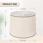 Lamp Shades Set of 2 - Drum Lampshades 11.4" x 12.9" x 9.8" Inches, Fabric Medium Replacement Lampshades for Table Lamp, Floor Lamp, Assembly Required, Spider,Linen