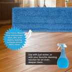 Microfiber Wholesale 18" Absorbent Microfiber Wet Mop Pad - Reusable, Machine Washable, Refills (2 Pack)