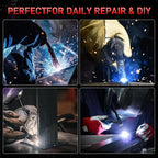 ANDELI MIG Welder, 160Apm 110V/220V Dual Voltage GAS MIG/FLUX MIG/LIFT TIG/STICK 4-In-1 Multiprocess MIG Welder, LED Digital Display Synergic Control,Gas Gasless MIG Welding Machine MIG-160 AIR